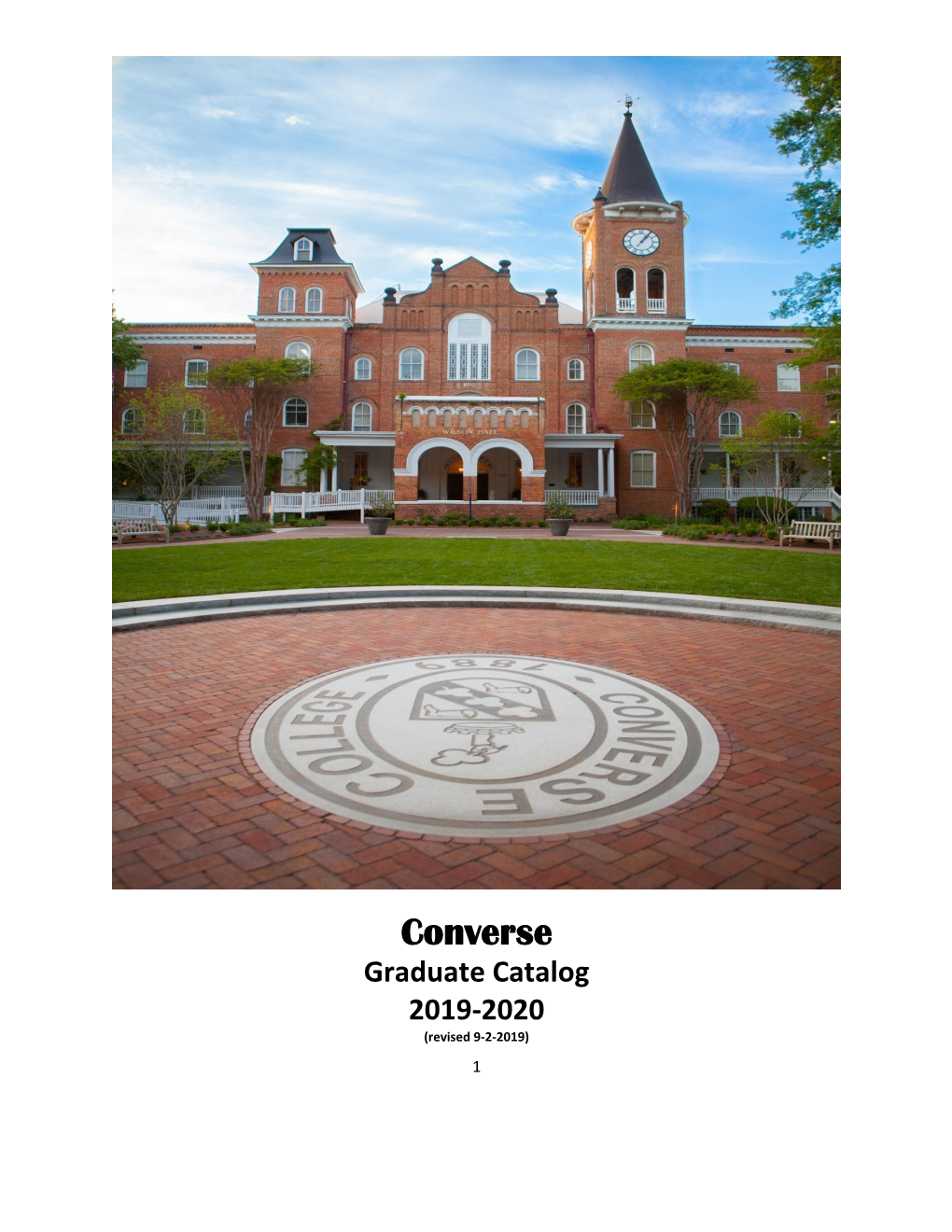 CONVERSE COLLEGE Graduate Catalog