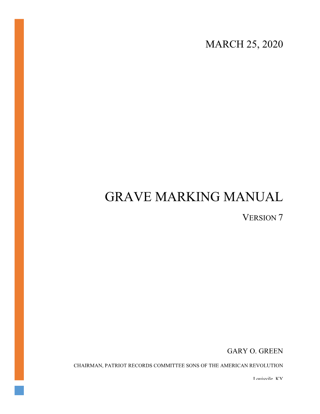 Grave Marking Manual