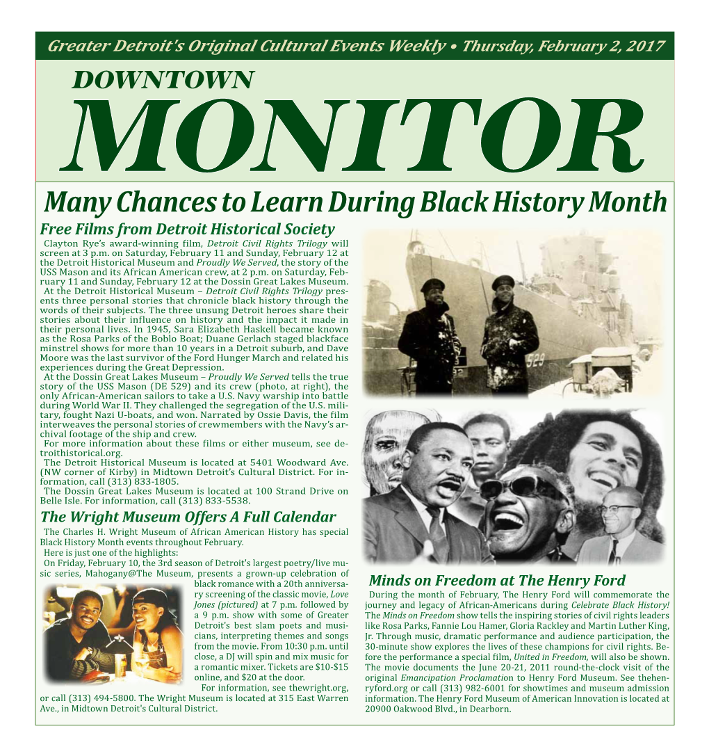 Many Chances to Learn During Black History Month Free Films from Detroit Historical Society Detroit Civil Rights Trilogy Will