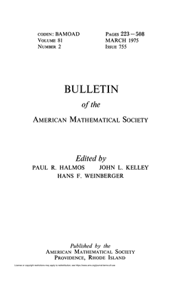 BULLETIN of The