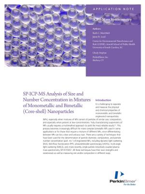 SP-ICP-MS Analysis of Size and Number Concentration in Mixtures
