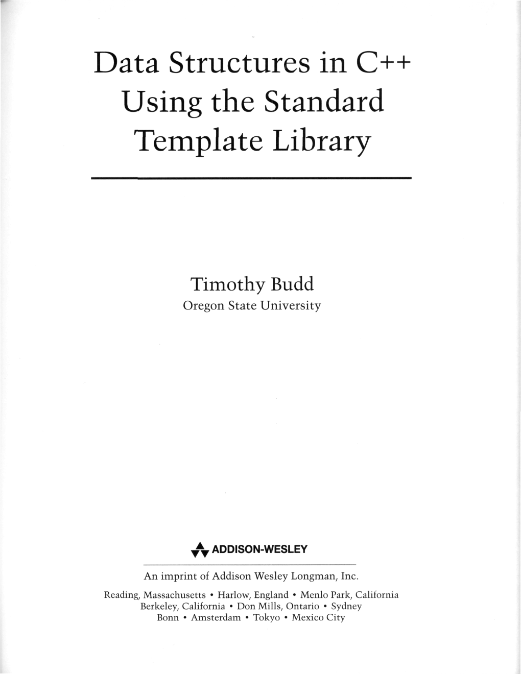 Data Structures in C++ Using the Standard Template Library