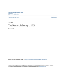 The Beacon, February 1, 2008 Beacon Staff