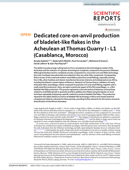 Dedicated Core-On-Anvil Production of Bladelet-Like Flakes in The