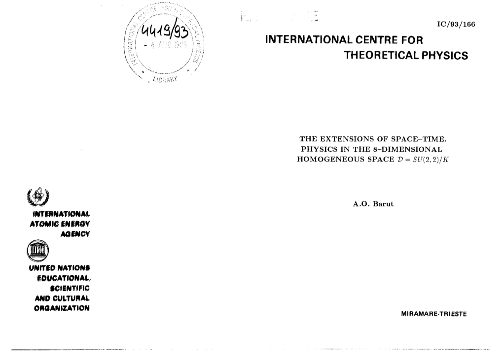 International Centre for Theoretical Physics Y