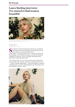 Laura Marling Interview: 'I've Started to Find Women Beautiful'