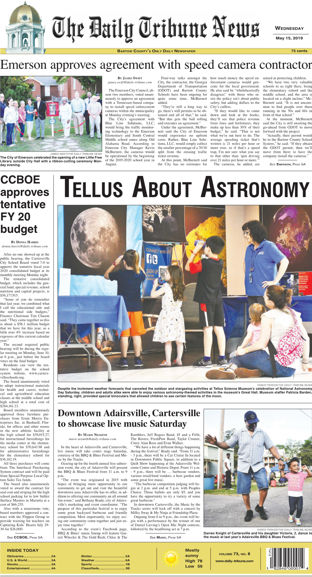 TELLUS ABOUT ASTRONOMY Tentative FY 20 Budget