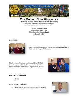 The Voice of the Vineyards