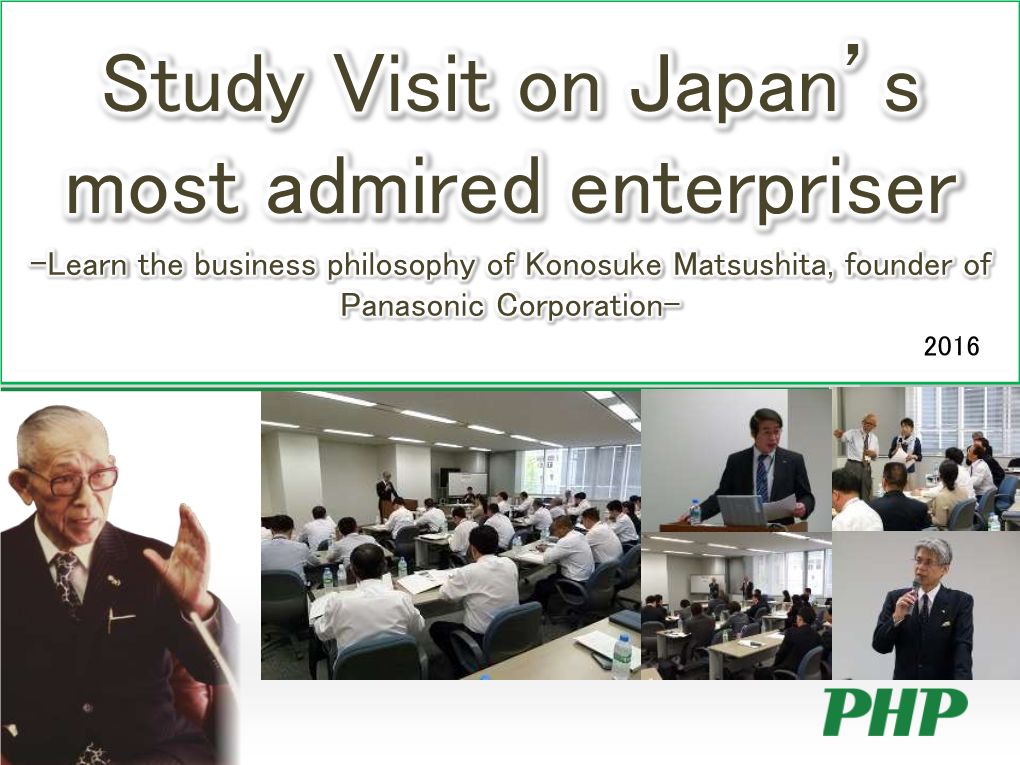 Business Study Visit on Konosuke Matsushita
