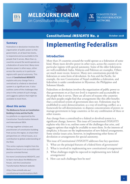 Implementing Federalism