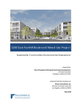 3200 East Foothill Boulevard Mixed Use Project