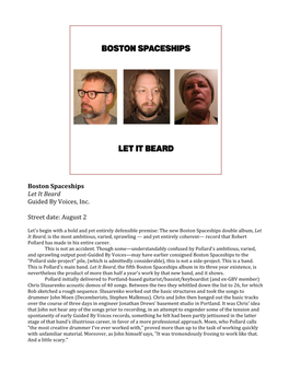 Boston Spaceships Let It Beard Guided by Voices, Inc