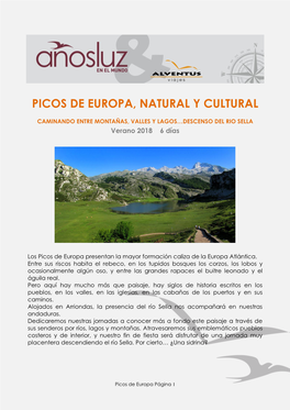 Picos De Europa, Natural Y Cultural