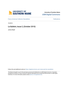 Le Bulletin, Issue 2, (October 2010)