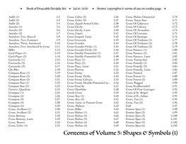 Contents of Volume 5: Shapes & Symbols
