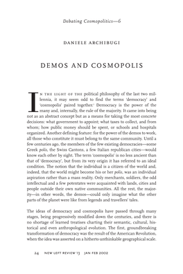 Demos and Cosmopolis