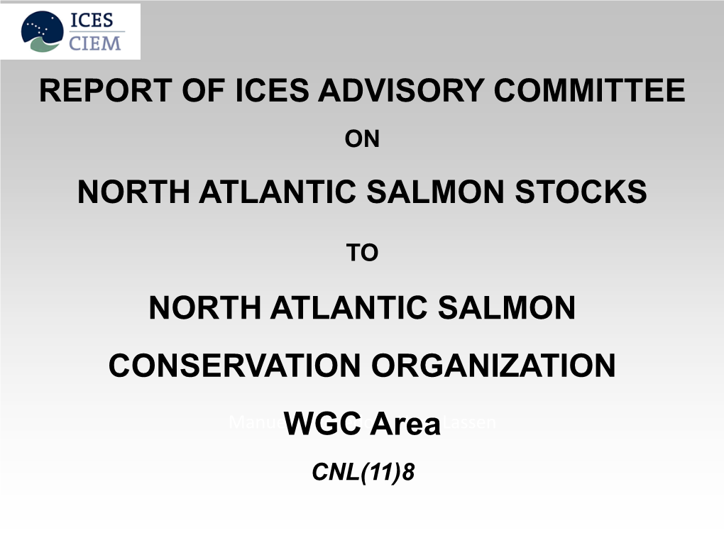 ICES Presentation to the West Greenland Commission