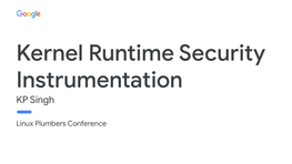 Kernel Runtime Security Instrumentation Process Is Executed