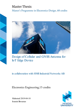 Design of Cellular and GNSS Antenna for Iot Edge Device