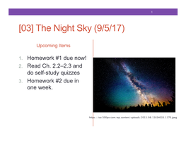 Class03 the Night Sky.Pptx