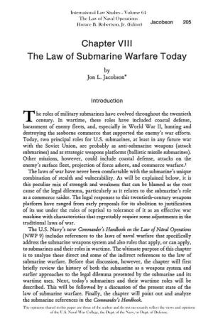 The Law of Submarine Warfare Today