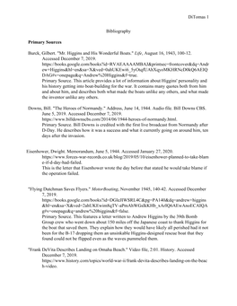 Ditomas 1 Bibliography Primary Sources Burck