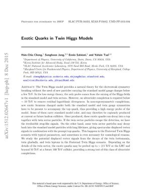 Exotic Quarks in Twin Higgs Models