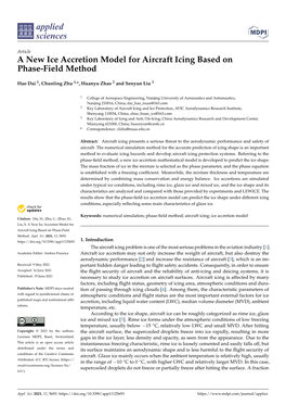 A New Ice Accretion Model for Aircraft Icing Based on Phase-Field Method