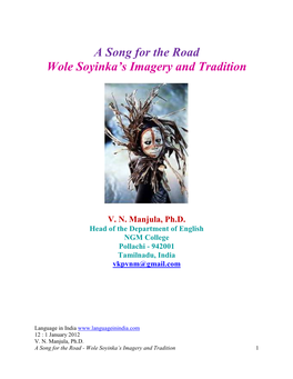 A Song for the Road Wole Soyinka's Imagery and Tradition