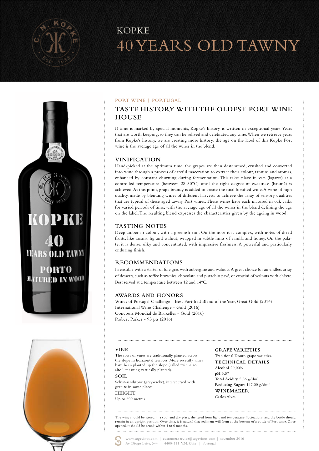 Kopke 40 Years Old Tawny