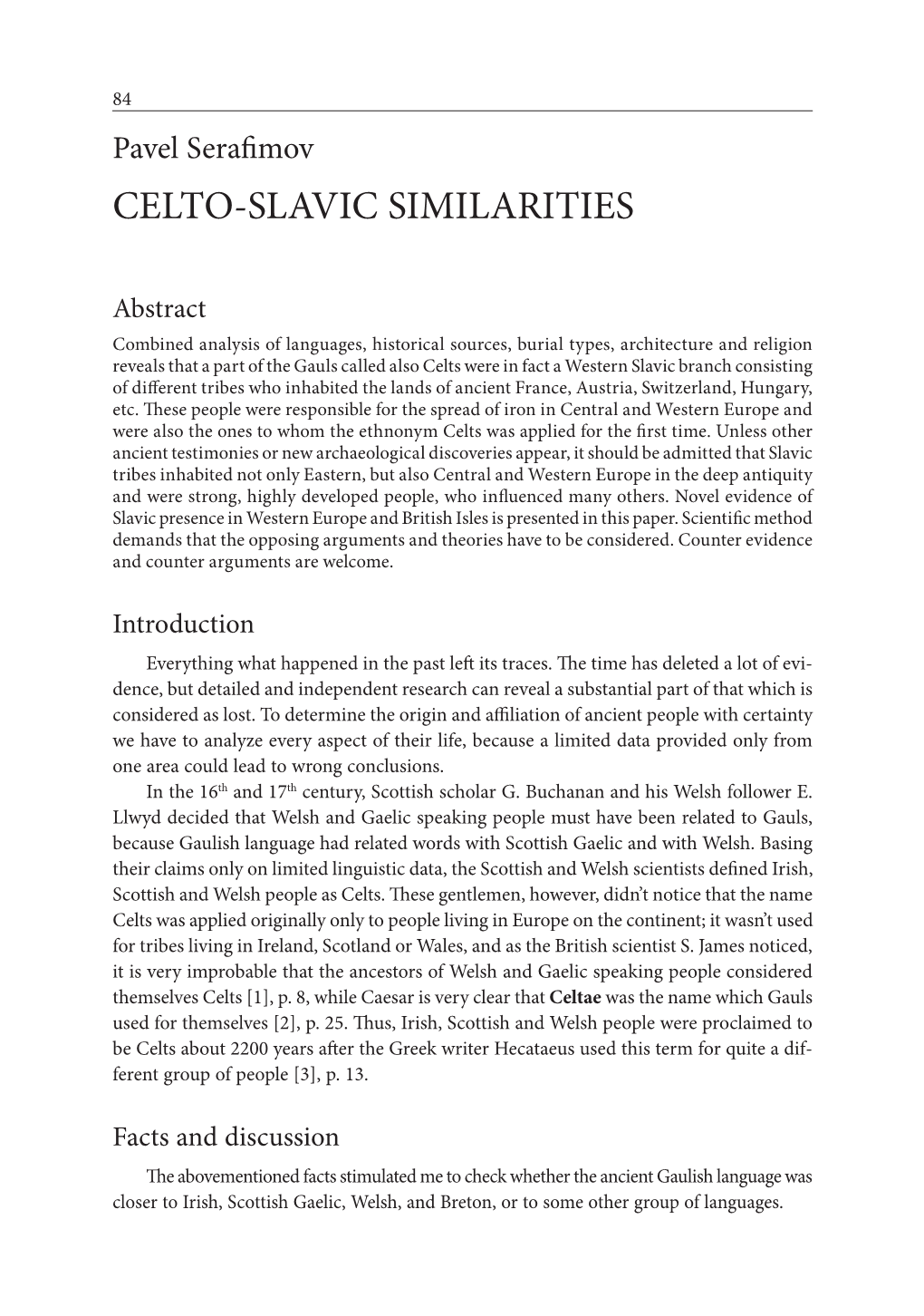 Celto-Slavic Similarities