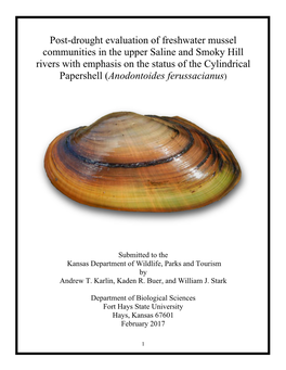 Post-Drought Evaluation of Freshwater Mussel Communities