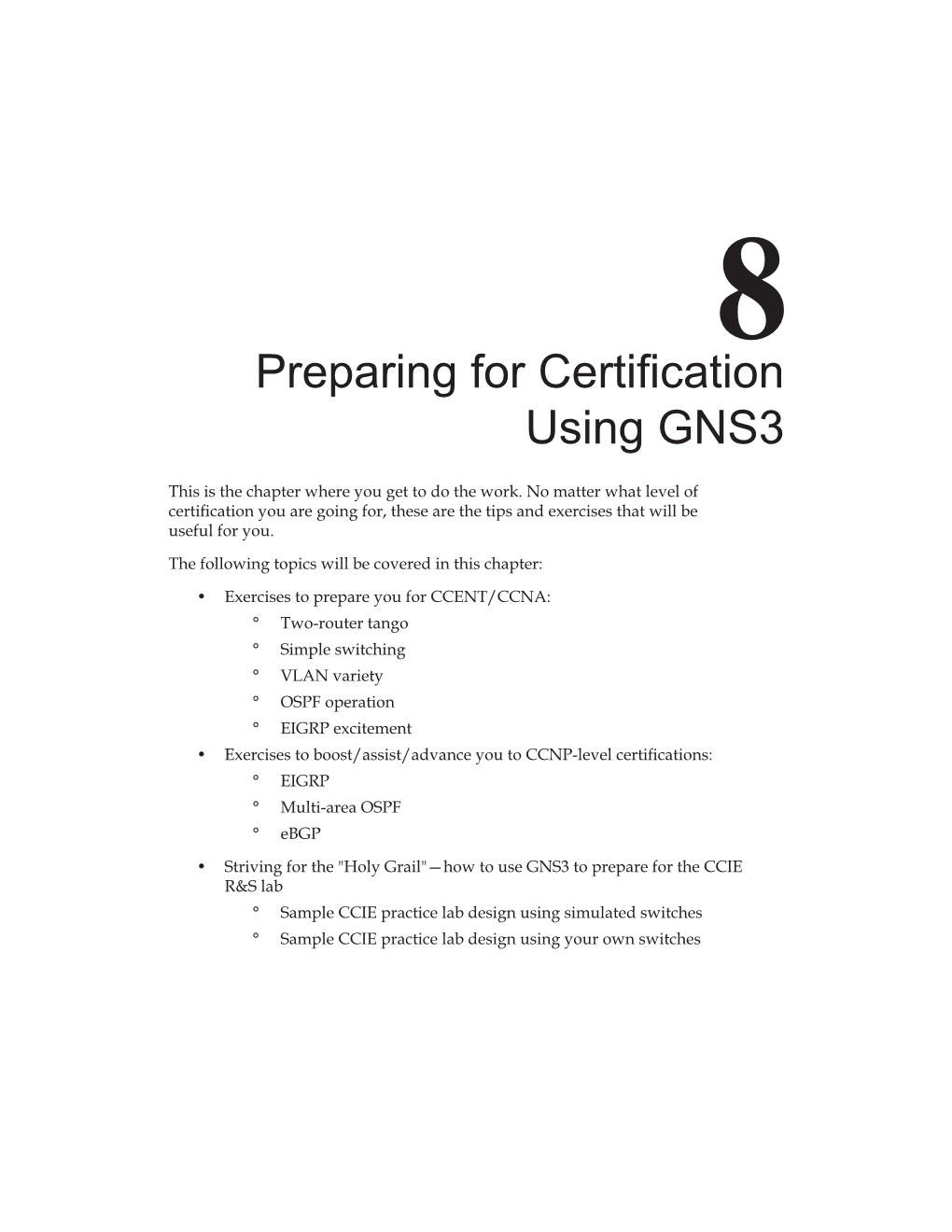 Preparing for Certification Using GNS3