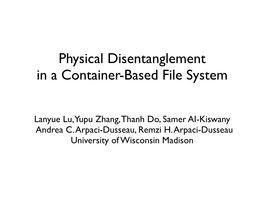 Isolation File Systems