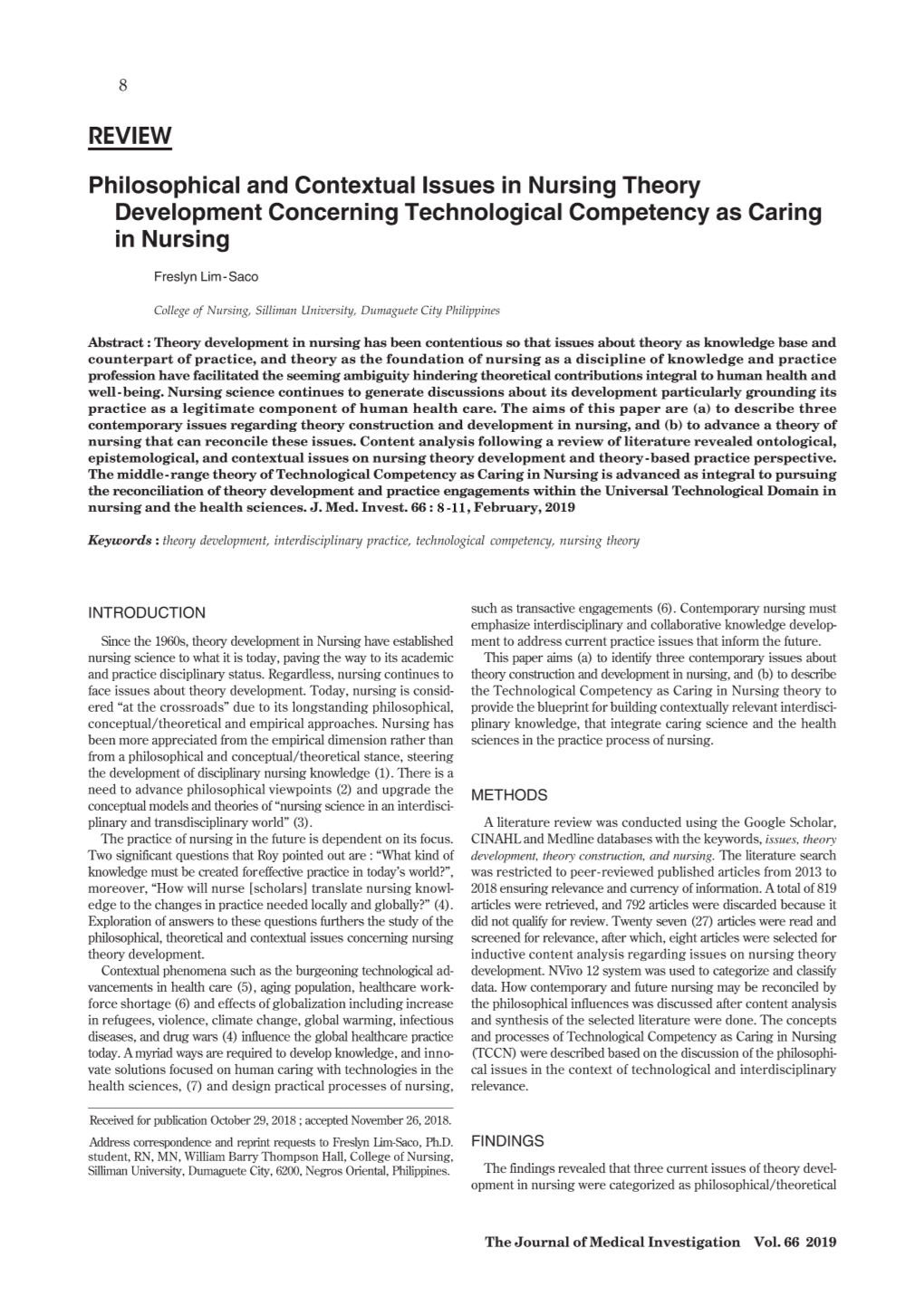 Philosophical and Contextual Issues in Nursing Theory Development