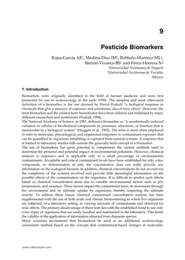 Pesticide Biomarkers