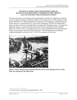 Dalles Dam North Fishway Certification Review Report