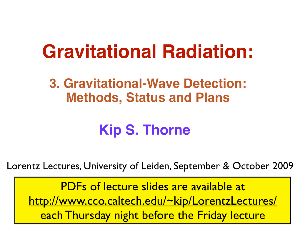 Gravitational Radiation