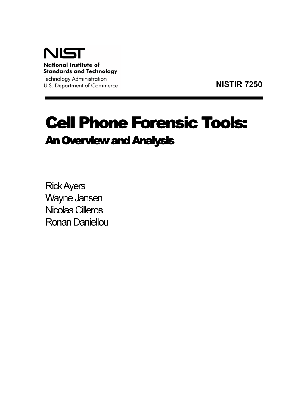 PDA Forensics: Tool Evaluation