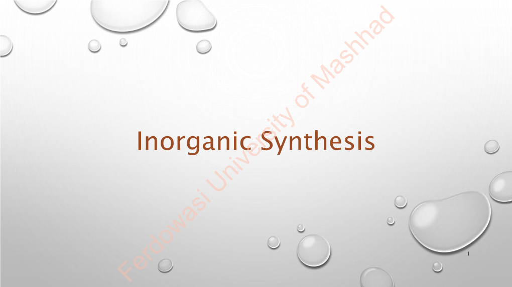 Ligand Substitution