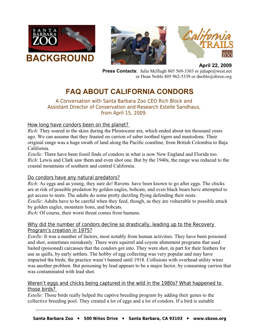 Faq About California Condors