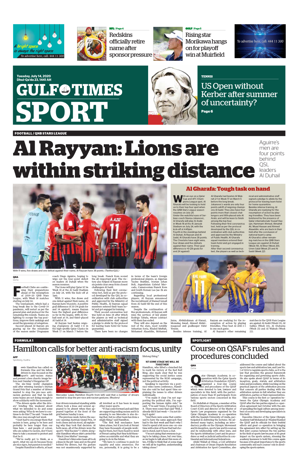 Al Gharafa: Tough Task on Hand