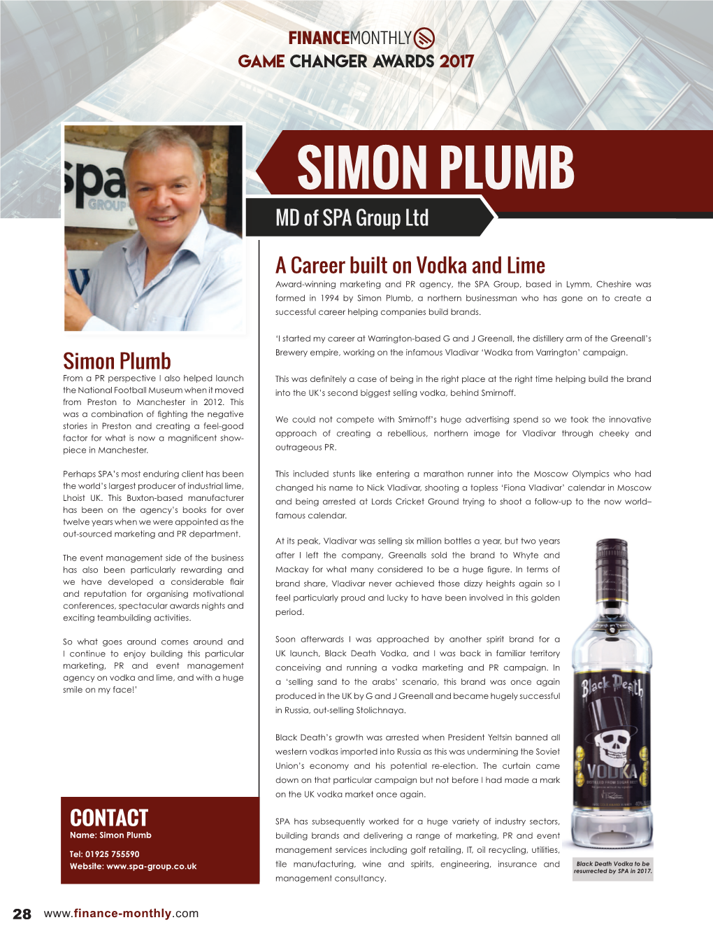 SIMON PLUMB MD of SPA Group Ltd