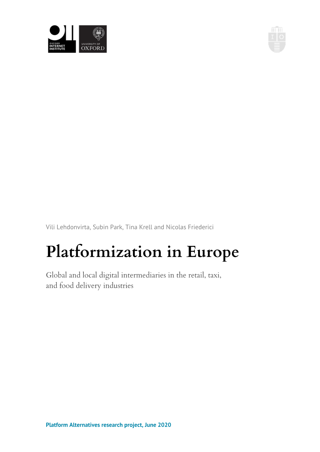 Platformization in Europe