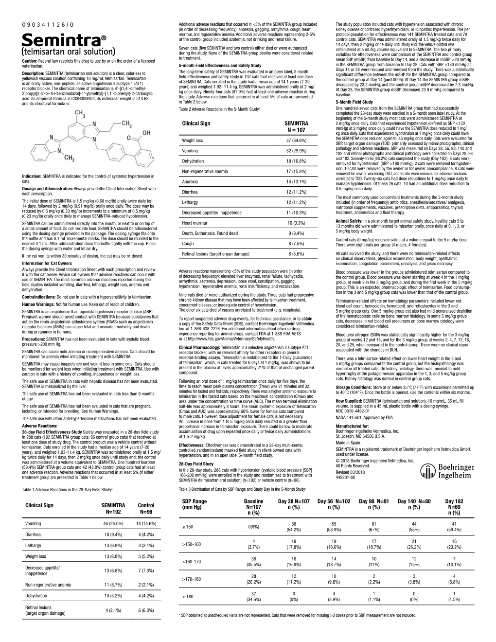 (Telmisartan Oral Solution) During the Study