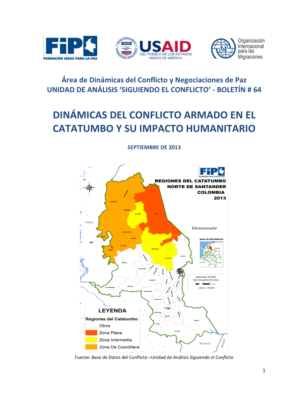 Dinámicas Del Conflicto Armado En El Catatumbo Y Su Impacto Humanitario