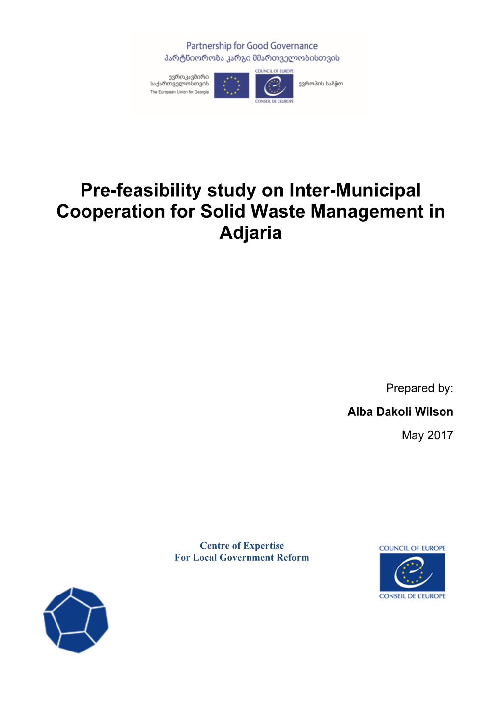 Pre-Feasibility Study on Inter-Municipal Cooperation for Solid Waste Management in Adjaria