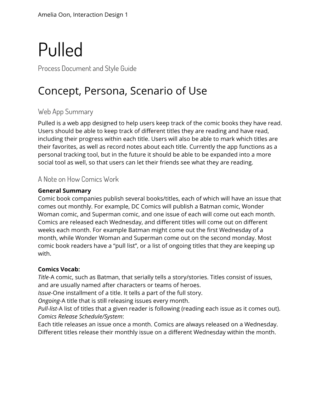 Pulled Process Document and Style Guide