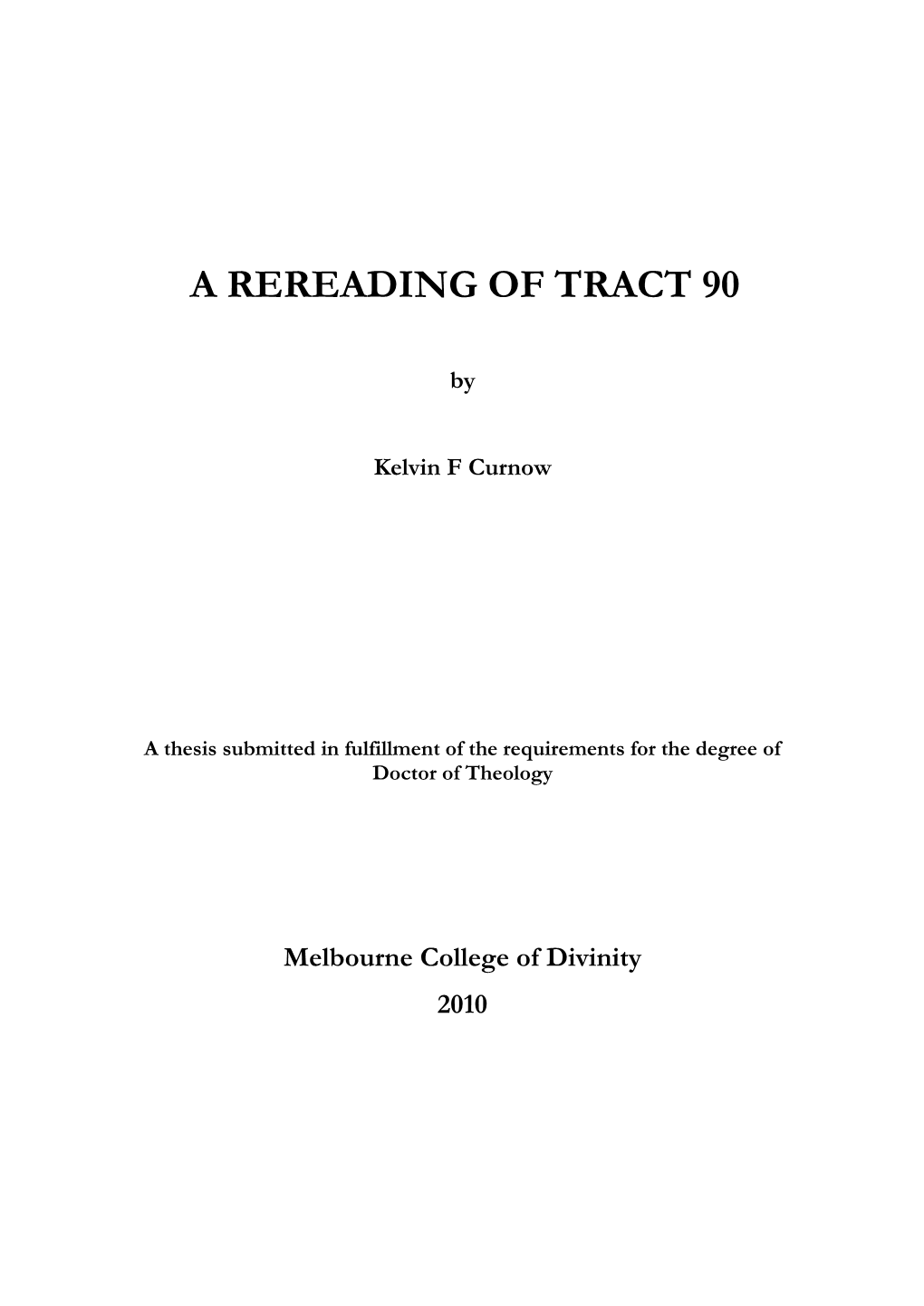 A Rereading of Tract 90