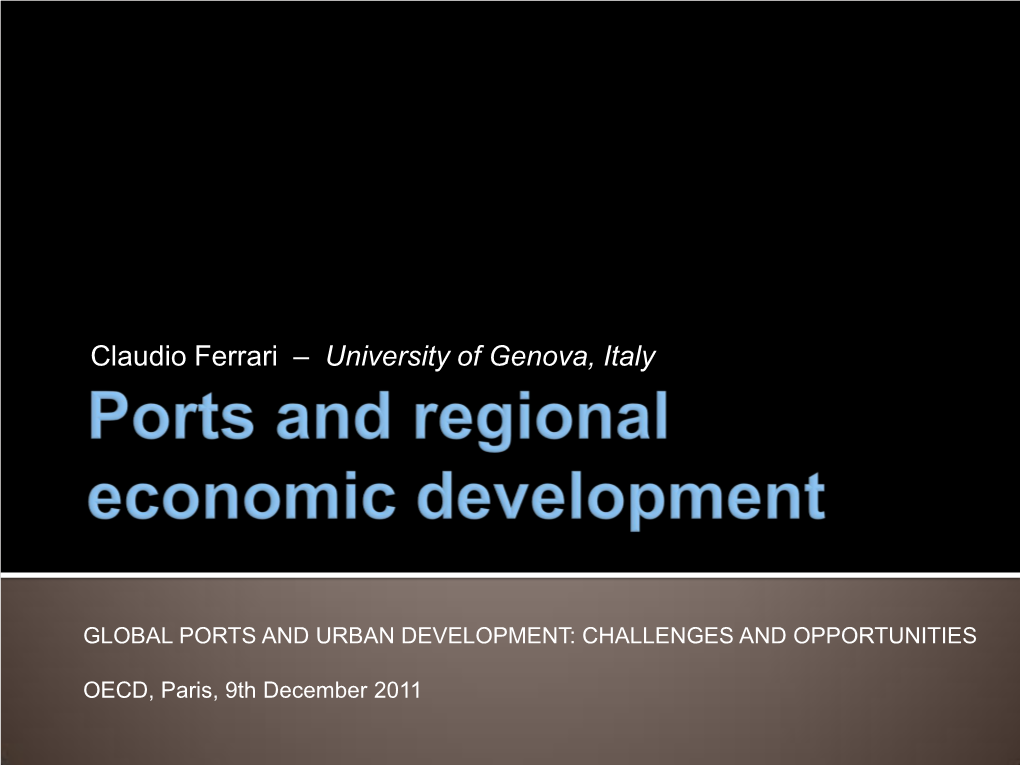 Ports and Regional Economic Development – C